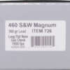 UNDERWOOD 460 SW MAG 360GR - FLAT NOSE 20RD 10BX/CS