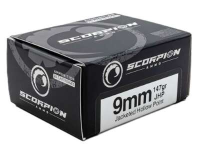 SCORPION 9MM LUGER - 147GR JHP 20RD 10BX/CS
