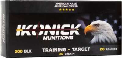 IKONICK USA 300 BLACKOUT 147GR - FMJBT 20RD 25BX/CS