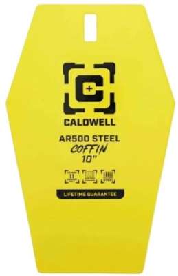 CALDWELL AR500 10" COFFIN - STEEL TARGET YELLOW