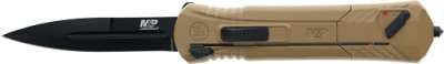 S&W M&P OTF 3.5" SINGLE EDGE - SPEAR POINT BLACK/FDE