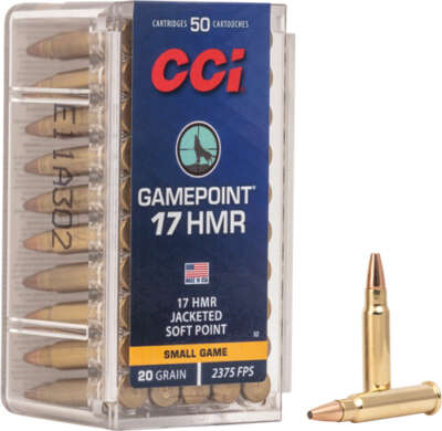 CCI GAMEPOINT 17HMR 20GR JSP - 2375FPS 50RD 40BX/CS