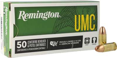 REMINGTON UMC 9MM LUGER 147GR - FMJ 50RD 10BX/CS