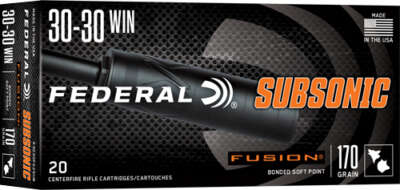 FEDERAL FUSION 30-30 WIN 170GR - SUBSONIC FUSION 20RD 10BX/CS