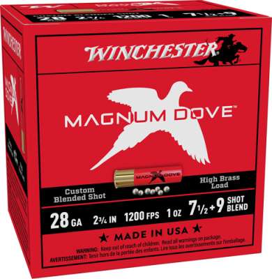 WINCHESTER MAGNUM DOVE 28GA - 2.75" 1OZ #7.5&9 25RD 10BX/CS