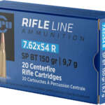 PPU 7.62X54R 150GR JSP - 20RD 10BX/CS