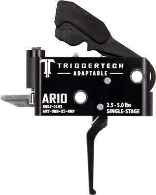 TRIGGERTECH AR10 SINGLE STAGE - ADAPTABLE STRAIGHT FLAT BLACK