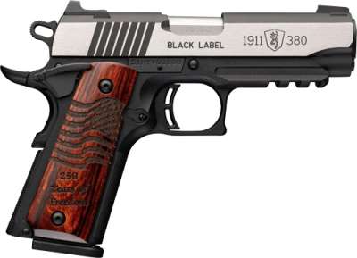 BROWNING 1911-380 BLACK LABEL - MED PRO 380ACP 3.62" RAIL 250