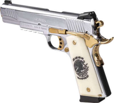 GIRSAN MC1911S LIBERADORE II - 9MM 10RD CHROME GOLD ENGRAVED