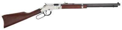 HENRY H4 SILVER EAGLE 17HMR - 20" OCTAGON WALNUT ENGRAVED