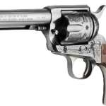 E.M.F. COWPOKE 45LC 4.75" - ENGRAVED NICKEL WOOD