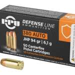 PPU 380ACP JHP 94GR 50/1000