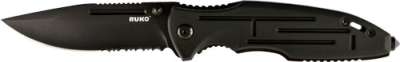 RUKO FOLDER SPRING ASSIST - 3.25" ALUMINUM BLACK HANDLE
