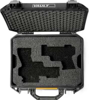 PELICAN PRECUT VAULT FOR 2 - GUNS AND MAGS UNIVERSAL BLACK