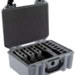 PELICAN VAULT V300 LARGE- - 5 PISTOL CSE PRE CUT FOAM GRY