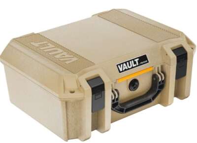 PELICAN VAULT V300 LARGE- - 5 PISTOL CSE PRE CUT FOAM TAN
