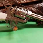 CIMARRON TEXAS RANGERS 45LC - PW FS 4.75" ENGRAVED NICKEL